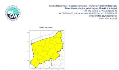 OSTRZEŻENIE METEOROLOGICZNE 08-11.12.2023 R.