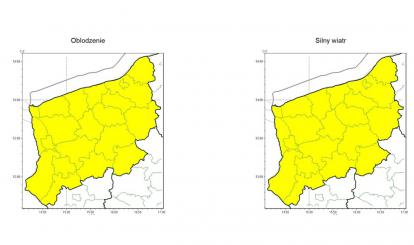 OSTRZEŻENIE METEOROLOGICZNE 22-24.01.2024 R.