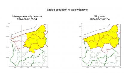 OSTRZEŻENIE METEOROLOGICZNE 04-06.02.2024 R.