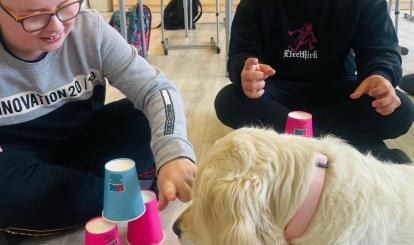 Dogoterapia w Szkole Podstawowej z Oddziałami Przedszkolnymi w Toporzyku