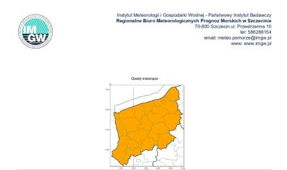  OSTRZEŻENIE METEOROLOGICZNE 05.02.2026 R.- 08.02.2026 R.