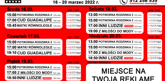 Repertuar Kino Goplana 16-20.03.2022