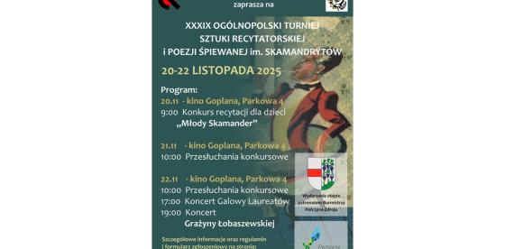 XXXIX Ogólnopolski Turniej Sztuki Recytatorskiej i Poezji Śpiewanej im. Skamandrytów w Połczynie­-Zdroju!
