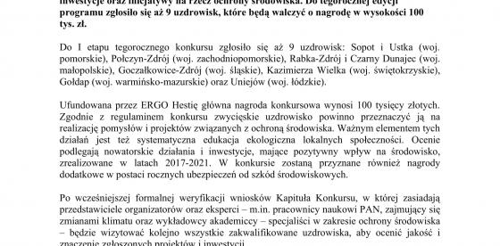 VII Edycja konkursu EKO HESTIA SPA