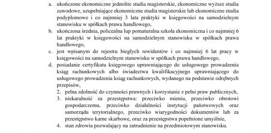 zedsiębiorstwo Komunalne Sp.zo.o. w Połczynie-Zdroju  ogłasza nabór na stanowisko Głównego Księgowego 