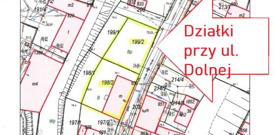 Dolna - zaznaczono działki