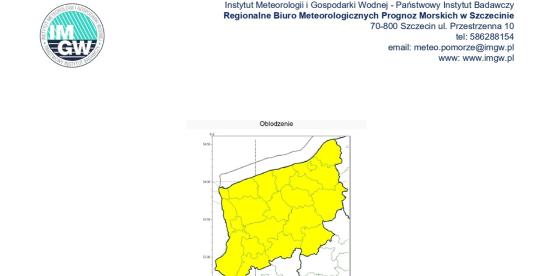 OSTRZEŻENIE METEOROLOGICZNE 19.11.2025 R.- 22.11.2025 R.