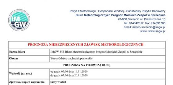 prognoza niebezpiecznych zjawisk meteorologicznych