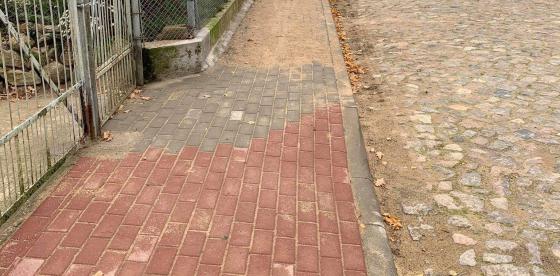 Chodnik w Buślarach - fragment