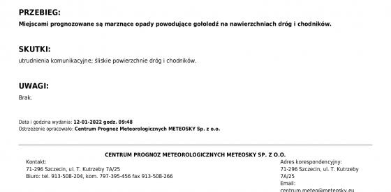 Ostrzeżenie meteorologiczne