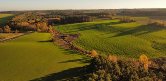 Listopadowa Szwajcaria Połczyńska widziana z lotu ptaka