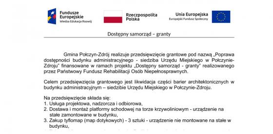 Dostępny samorząd - granty