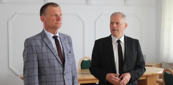Burmistrz Połczyna-Zdroju Józef Nizioł oraz Wiceburmistrz Połczyna-Zdroju Bogusław Ogorzałek