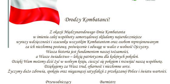 Życzenia- Międzynarodowy Dzień Kombatanta - 15 kwietnia