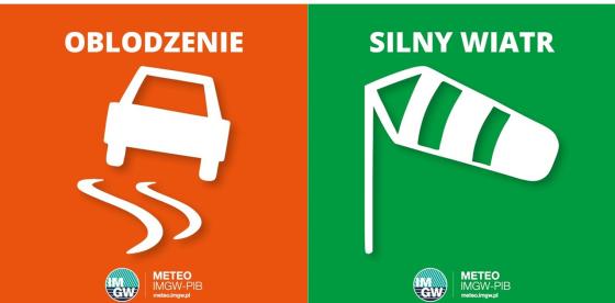 OSTRZEŻENIE METEOROLOGICZNE 21.11.2025 R. MOŻLIWE OBLODZENIA I SILNY WIATR