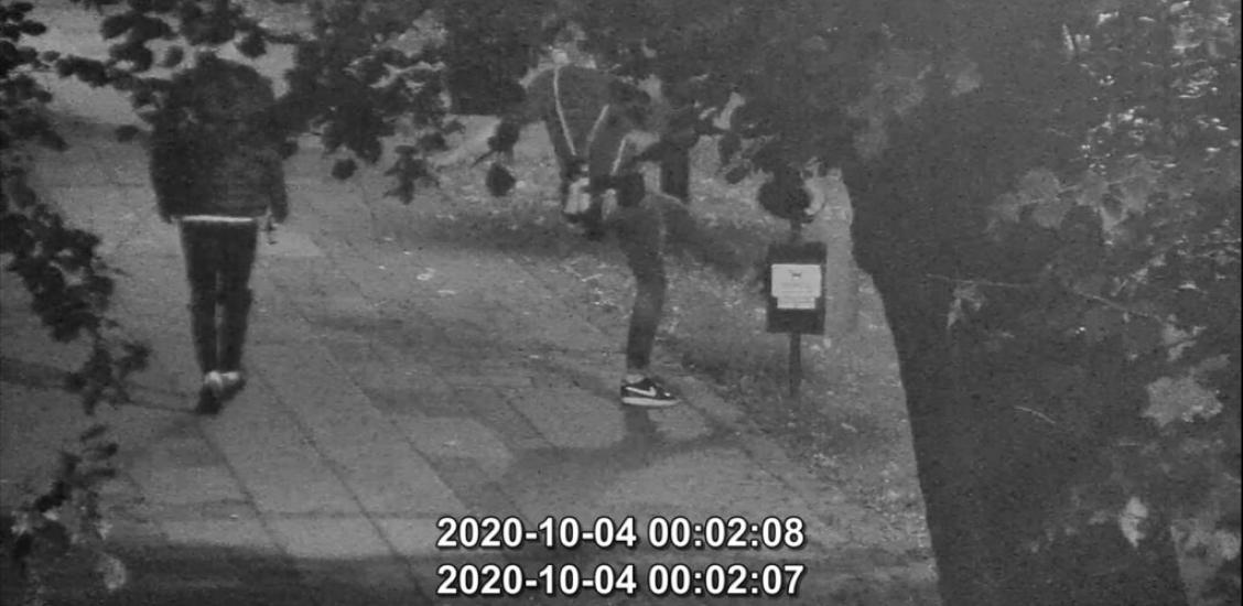 nagranie z kamery aktu wandalizmu