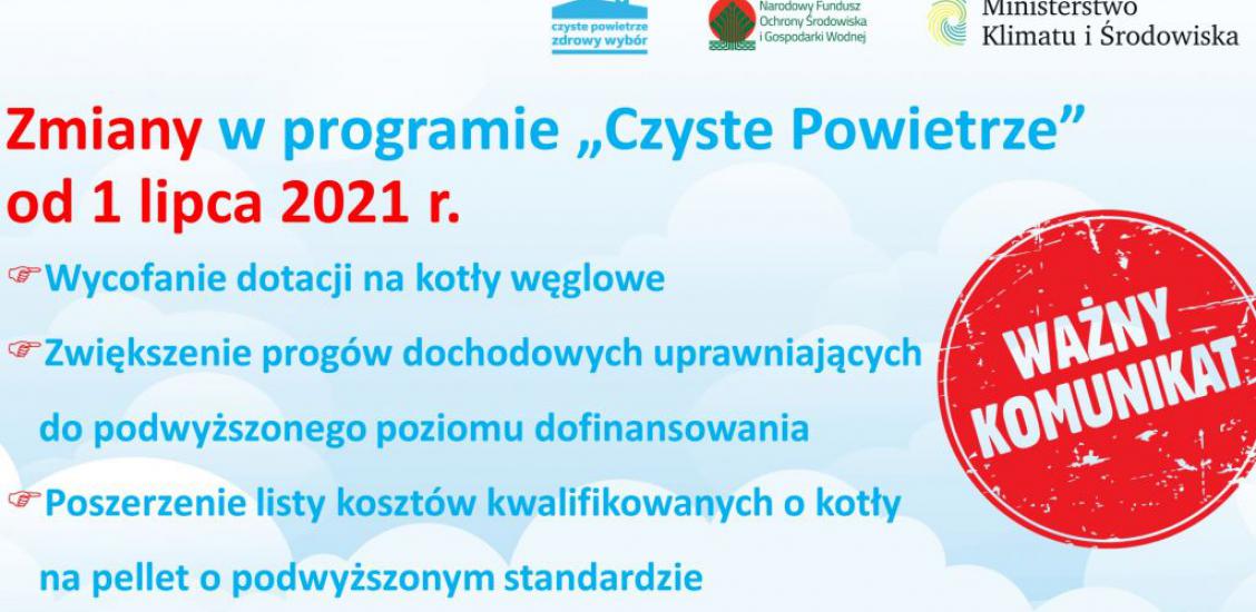 Zmiany w programie Czyste Powietrze