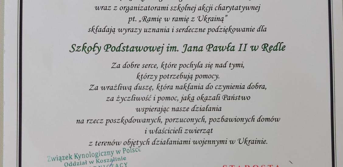 podziękwoanie 