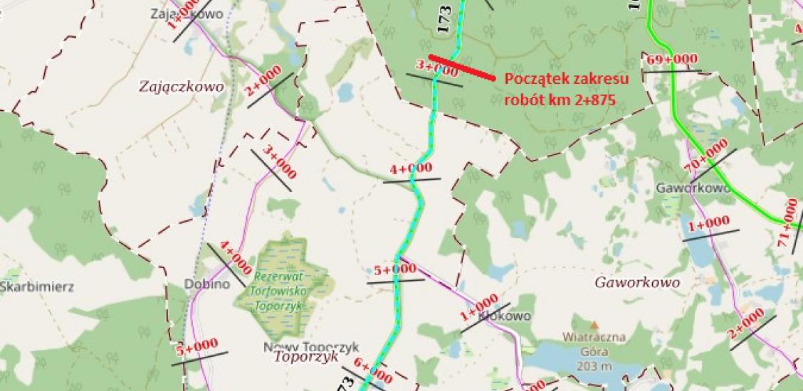 Komunikat w sprawie  przebudowy DW173 na odc. Połczyn-Zdrój - Toporzyk