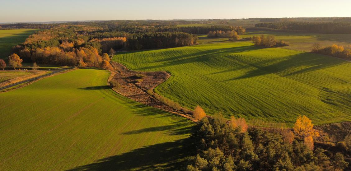 Listopadowa Szwajcaria Połczyńska widziana z lotu ptaka