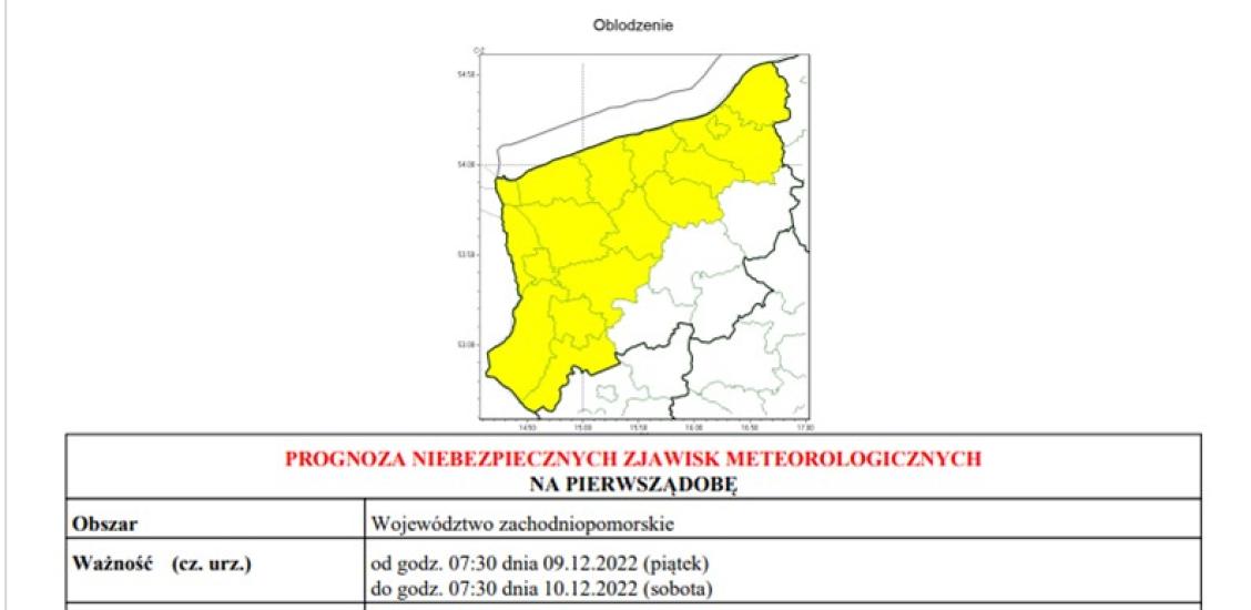 OSTRZEŻENIE METEOROLOGICZNE