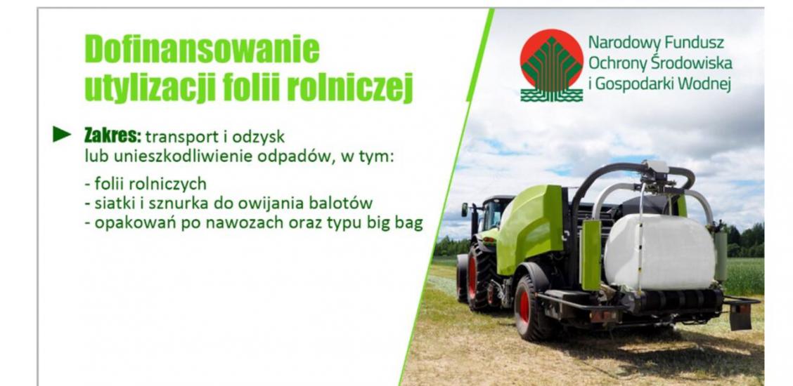 Nabór wniosków w 2023 r. na odbiór folii rolniczych, sznurka, siatki i opakowań po nawozach rolniczych