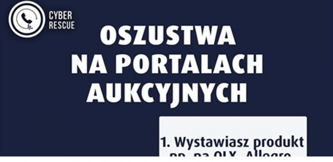 Przypominamy i apelujemy, że oszuści wykorzystują OLX, WhatsApp czy Vinted!- plakat