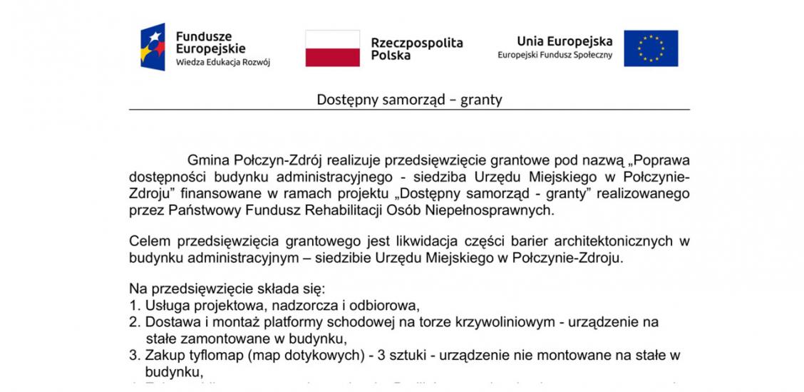 Dostępny samorząd - granty