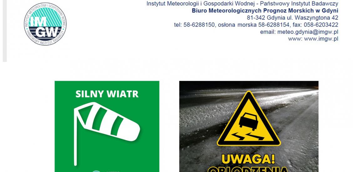 UWAGA NA SILNY WIATR I OBLODZENIA!