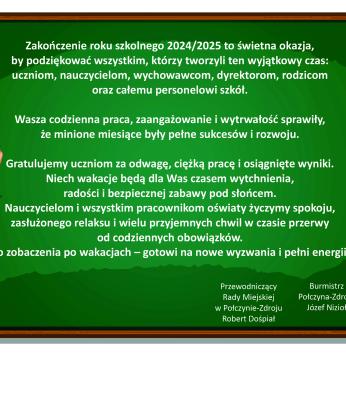 Zakończenie roku szkolnego 2024/2025