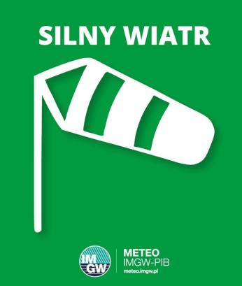 OSTRZEŻENIE METEOROLOGICZNE 27.10.2025-29.10.2025 R. MOŻLIWY SILNY WIATR